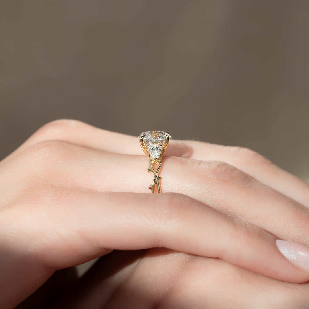 Three Stone Moissanite Ring