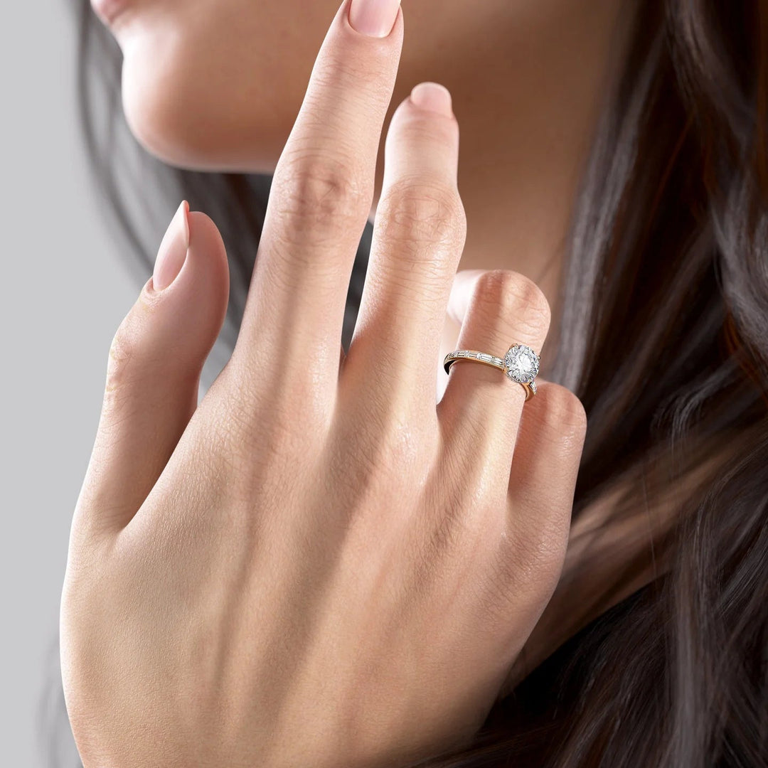 Halo Style Moissanite Ring