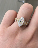 Load image into Gallery viewer, 4 CT Marquise Cut Moissanite Diamond Engagement Wedding Marquise Floral Shape Ring 6 Prong Soliter Gift For Women