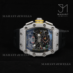 Load image into Gallery viewer, Bling Bling VVS Moissanite Black Strap Branded Watch