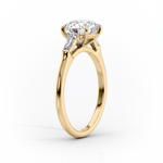 Load image into Gallery viewer, 1.0CT Asscher Diamond Moissanite Three Stone Engagement Ring