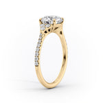 Load image into Gallery viewer, 1.50 CT Round Cut  Moissanite Diamond Cluster Pave Engagement Ring
