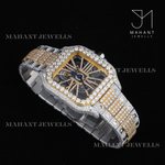 Load image into Gallery viewer, Fully VVS Moissanite Studded Two Tone Skeleton Diamond Watch