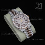 Load image into Gallery viewer, Date Just Automatic Movement Moissanite Diamond Dial Hip Hop Watch
