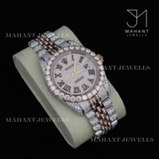 Date Just Automatic Movement Moissanite Diamond Dial Hip Hop Watch