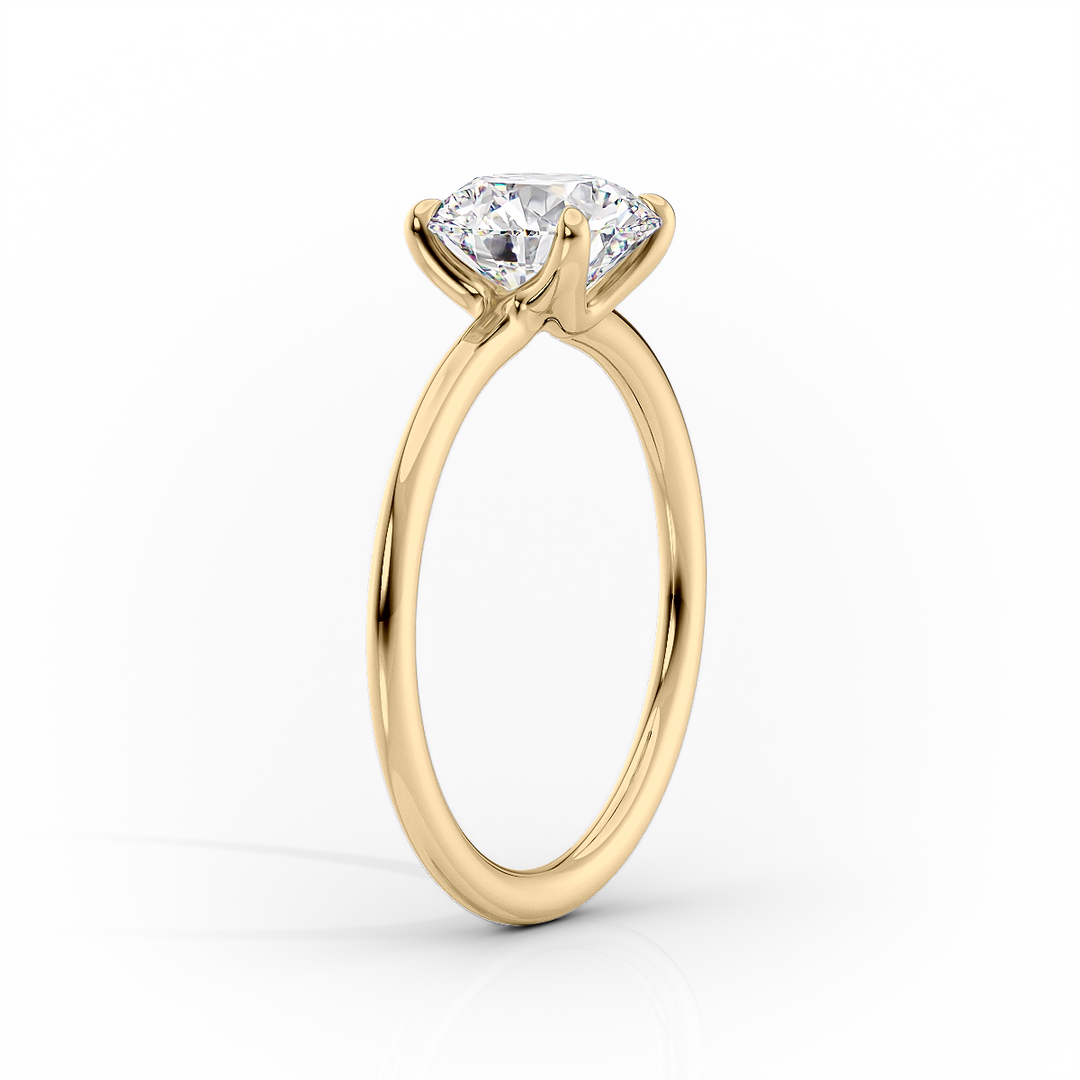 1.0CT Asscher Diamond Moissanite Solitaire Engagement Ring