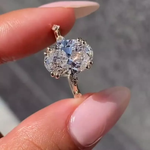 Load image into Gallery viewer, 3.5  CT Pear Cut Moissanite Engagement Ring 14K Solid Gold Ring For Her Perfect For Gift