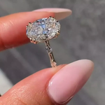 Load image into Gallery viewer, 3.5  CT Pear Cut Moissanite Engagement Ring 14K Solid Gold Ring For Her Perfect For Gift
