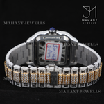 Load image into Gallery viewer, Fully VVS Moissanite Studded Two Tone Skeleton Diamond Watch