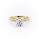 Load image into Gallery viewer, 1.50 CT Round Brilliant Cut Vintage Moissanite Diamond Engagement Ring