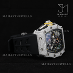 Load image into Gallery viewer, Bling Bling VVS Moissanite Black Strap Branded Watch