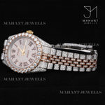 Load image into Gallery viewer, Date Just Automatic Movement Moissanite Diamond Dial Hip Hop Watch