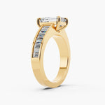 Load image into Gallery viewer, 5.0CT Emerald Diamond Moissanite Art Deco Engagement Ring