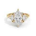 Load image into Gallery viewer, 4.0CT Marquise Diamond Moissanite Cluster Engagement Ring