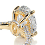 Load image into Gallery viewer, 3 CT Oval Cut unique Hidden Halo Moissanite Engagement Ring