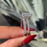 Load image into Gallery viewer, 2.5 CT Radiant Cut Moissanite Diamond Bridal Engagement Ring Set