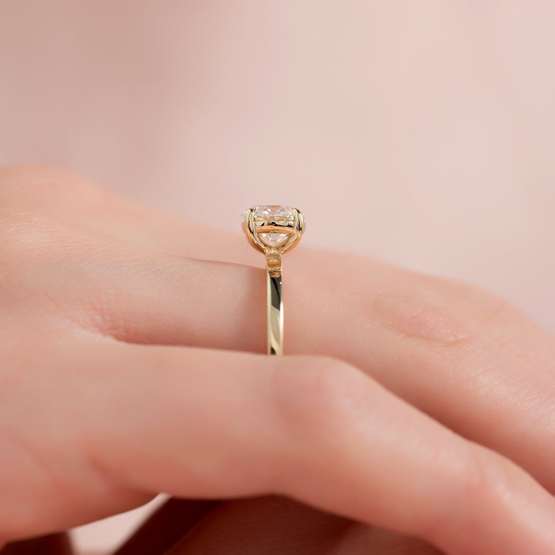 Round Moissanite Engagement Ring