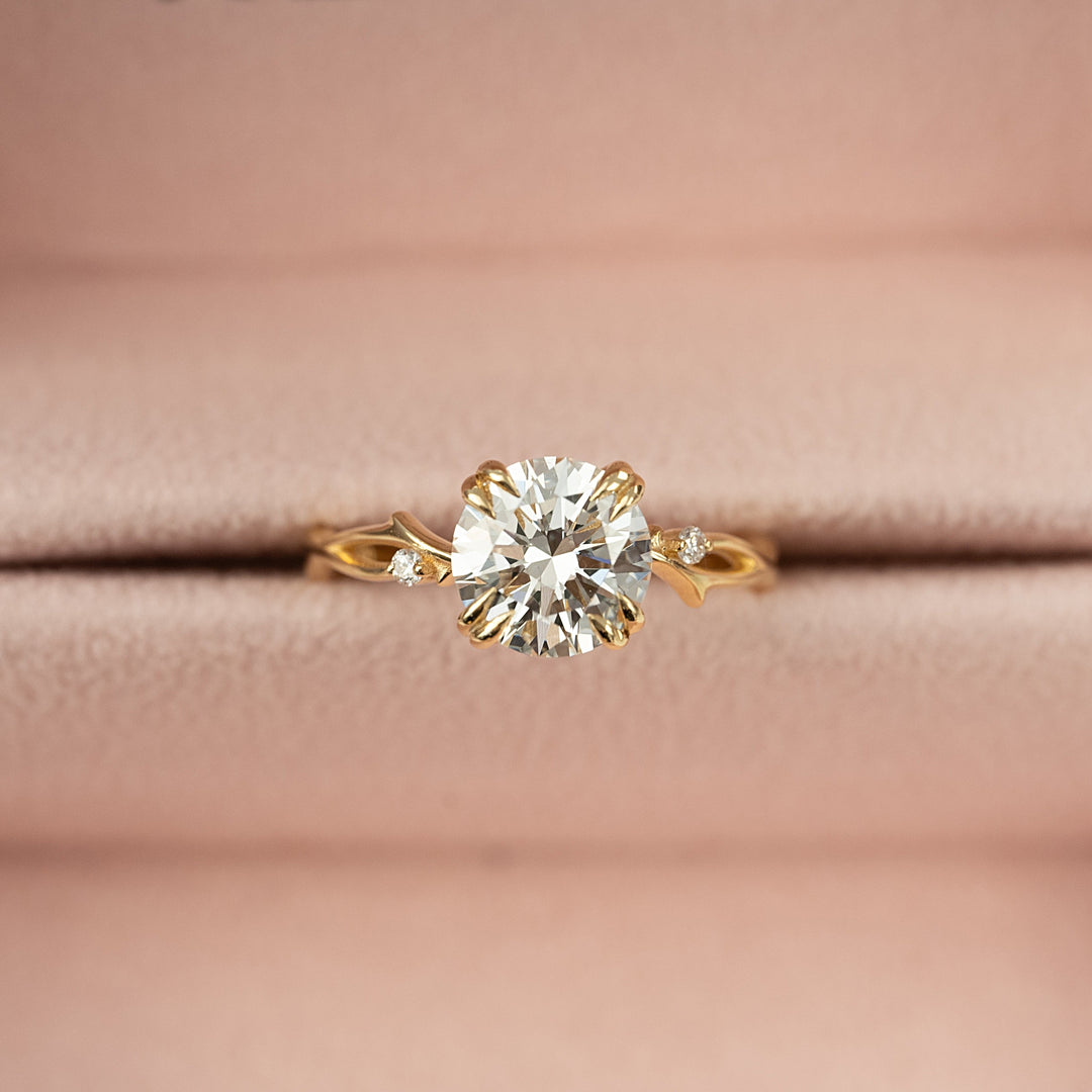Floral Moissanite Ring