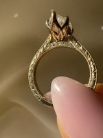Load image into Gallery viewer, 3.00 CT Vintage Inspire Lab Grown Diamond Hand Engrave Engagement Ring