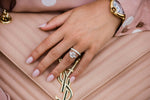 Load image into Gallery viewer, 2.0 CT Elongated Cushion Three Stone Moissanite Diamond Engagement Ring
