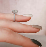 Load image into Gallery viewer, 2.50 CT Elongated Cushion Cut Hidden Halo Moissanite Engagement Ring