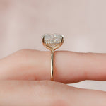 Load image into Gallery viewer, 2 Elongated Cushion Cut Moissanite Hidden Halo Engagement Ring