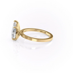 Load image into Gallery viewer, 1.50 CT Pear Cut Cigar Moissanite Diamond Engagement Ring