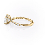 Load image into Gallery viewer, 1.50 CT Princess Cut Solitaire Moissanite Diamond Pave Engagement Ring