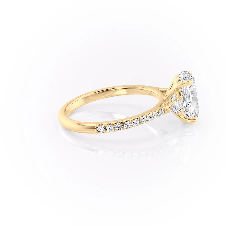 1.50 CT Oval Cut Three Stone Moissanite Diamond Engagement Ring