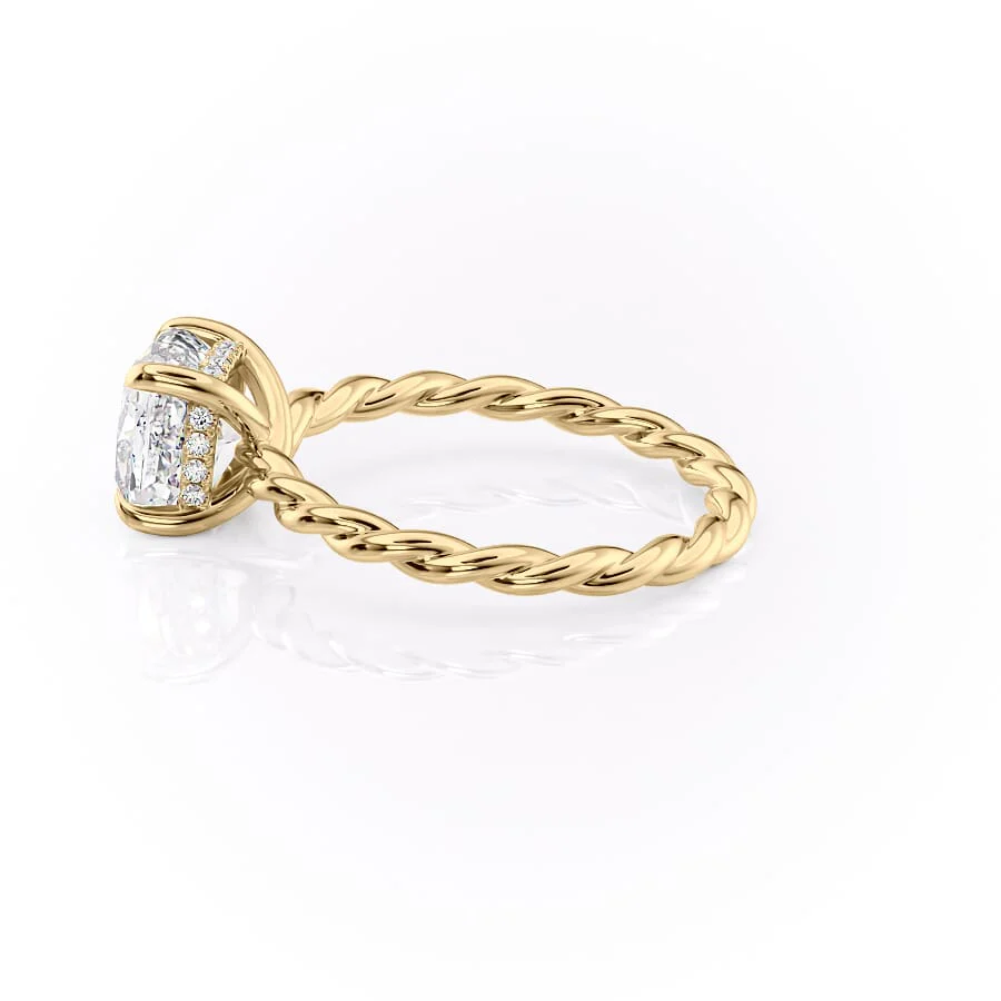 1.0CT Cushion Cut Diamond Moissanite Thread Engagement Ring