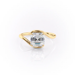 Load image into Gallery viewer, 1.50 CT Asscher Cut Infinity Moissanite Diamond Engagement Ring