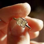 Load image into Gallery viewer, 1.0CT Half Bezel Set Radiant Cut Lab Grown Diamond Solitaire Engagement Ring