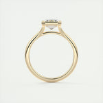 Load image into Gallery viewer, 3.50 CT Split Shank Emerald Bezel Set Solitaire Engagement Ring