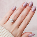 Load image into Gallery viewer, 3.50 CT Emerald Cut Moissanite Diamond Solitaire Engagement Ring