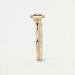 Load image into Gallery viewer, 2 CT East West Emerald Bezel Solitaire Moissanite Engagement Ring