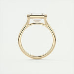 Load image into Gallery viewer, 2 CT East West Emerald Bezel Solitaire Moissanite Engagement Ring