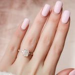 Load image into Gallery viewer, 2.5 CT Elongated Cushion Cut Moissanite Hidden Halo Engagement Ring
