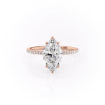 Load image into Gallery viewer, 2 CT Marquise Lab Grown Diamond Pave Unique Engagement Ring