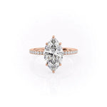 Load image into Gallery viewer, 2 CT Marquise Cut Moissanite Pave Setting Engagement Ring