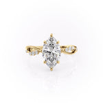 Load image into Gallery viewer, 2 CT Marquise Lab Grown Diamond Infinity Band Engagement Ring
