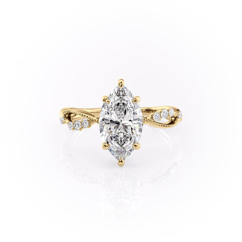 2 CT Marquise Lab Grown Diamond Infinity Band Engagement Ring