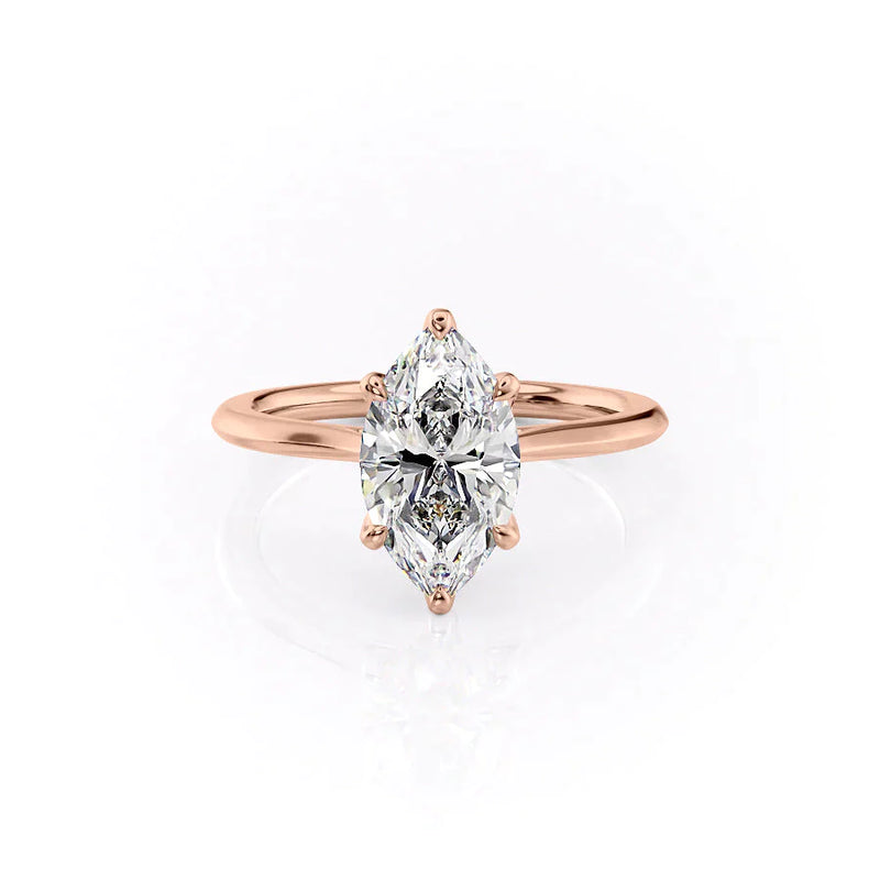 2 CT Marquise Lab Grown Solitaire Engagement Ring