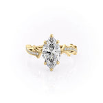 Load image into Gallery viewer, 2 CT Unique Marquise Lab Grown Pave Engagement Ring