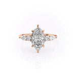 Load image into Gallery viewer, Solitaire Marquise Diamond Engagement Ring Lab Grown Diamond Wedding Ring