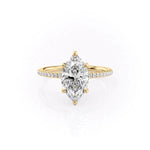 Load image into Gallery viewer, Marquise Pave Engagement Ring Lab Grown Diamond Promise Ring for Women