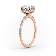 3 CT Marquise Cut Moissanite Pave Band Engagement Ring