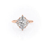 Load image into Gallery viewer, 1.00 CT Marquise Cut Moissanite Engagement Ring For Woman