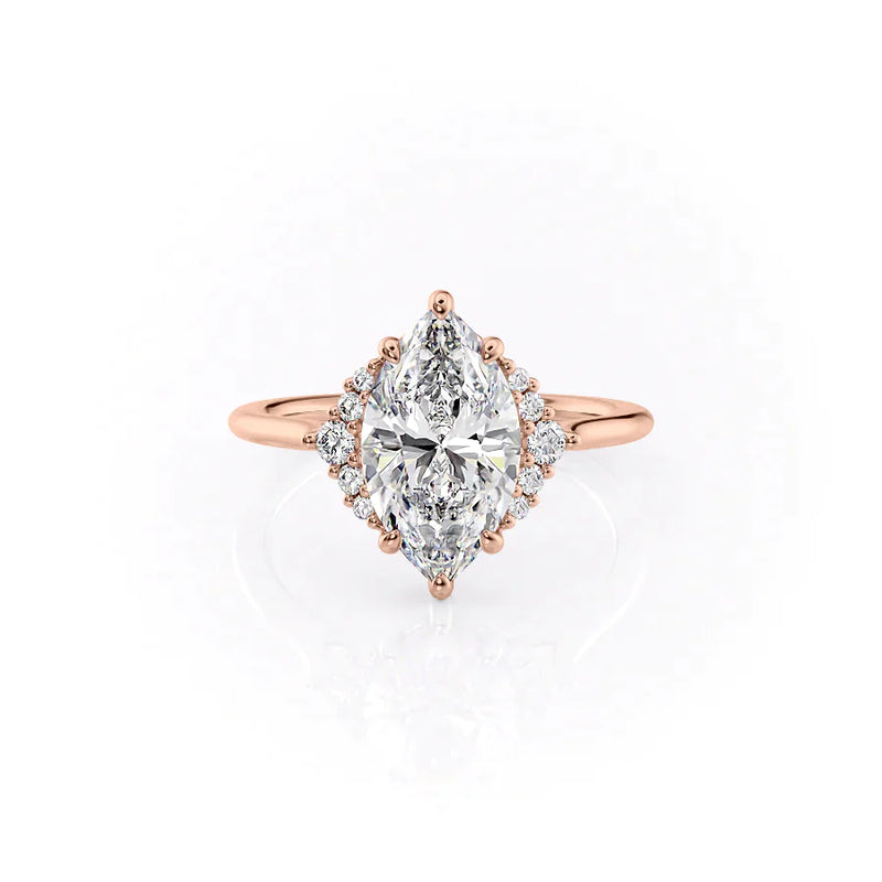 1.00 CT Marquise Cut Moissanite Engagement Ring For Woman