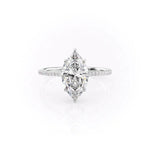 Load image into Gallery viewer, 3 CT Marquise Lab Grown Pave With Halo Engagement Ring