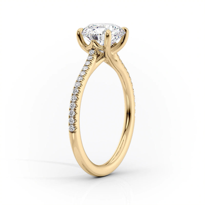 3 CT Marquise Cut Moissanite Pave Engagement Ring